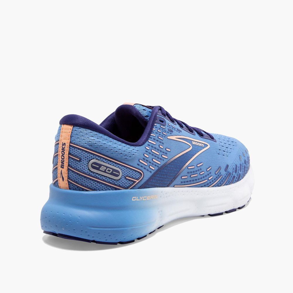 Blue Brooks Womens Glycerin 20 Running Shoes | EYS-014573