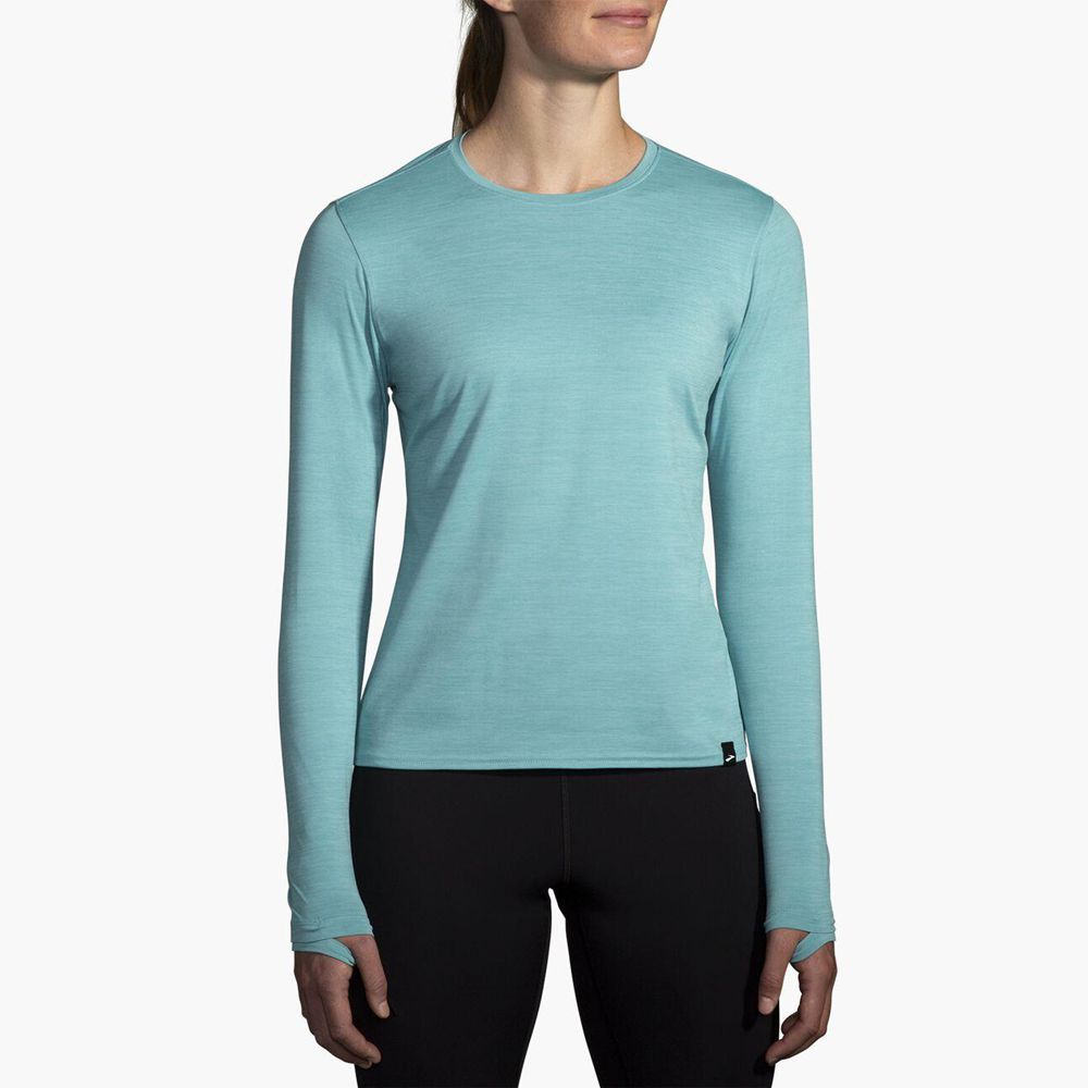 Blue Brooks Womens Luxe Long Sleeve T-Shirt | VHS-092751