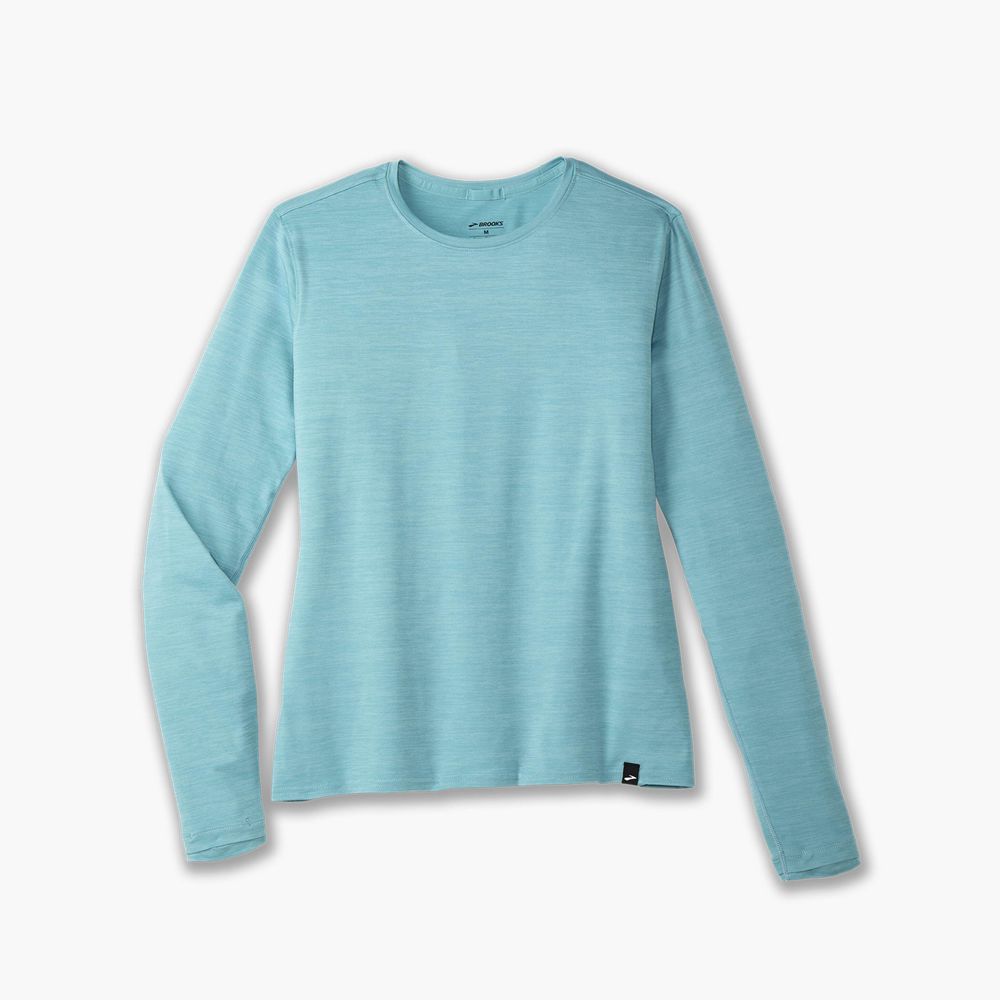 Blue Brooks Womens Luxe Long Sleeve T-Shirt | VHS-092751