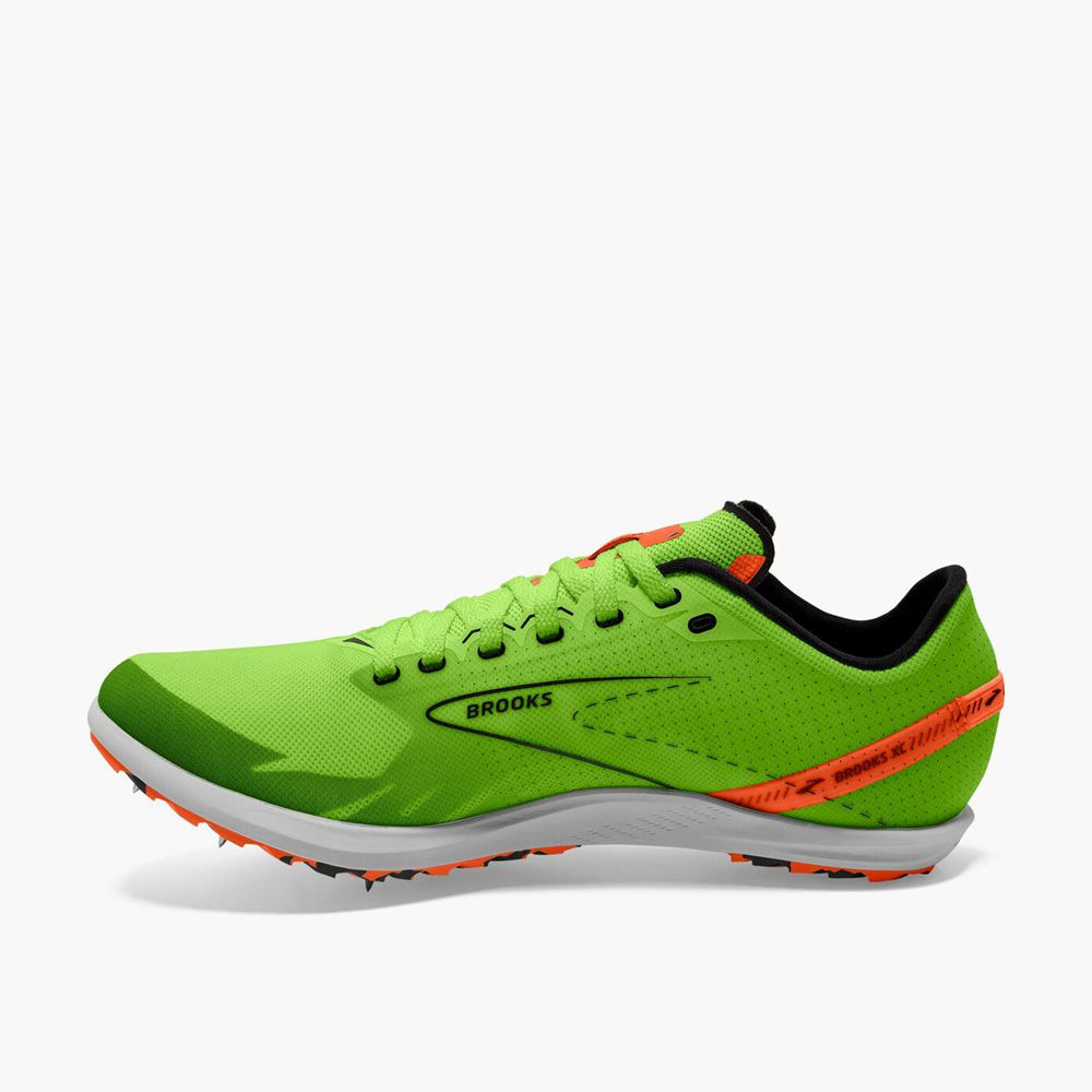 Green Brooks Mens Draft XC Running Shoes | QRX-465903