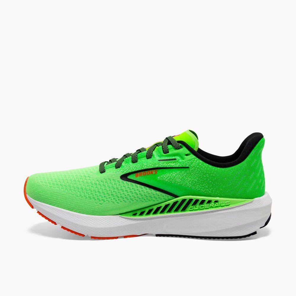 Green Brooks Mens Launch GTS 10 Running Shoes | ZWR-312596