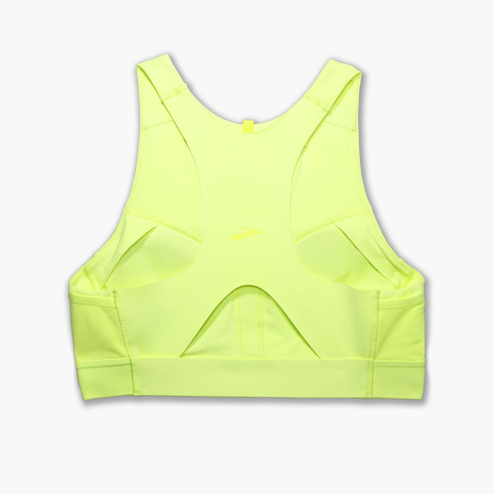 Green Brooks Womens 3 Pocket Sports Bra | WJE-687345