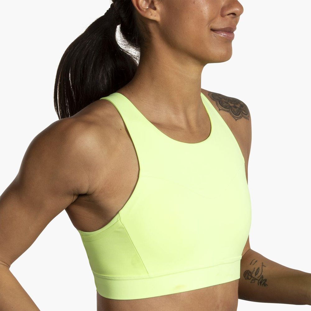 Green Brooks Womens 3 Pocket Sports Bra | WJE-687345