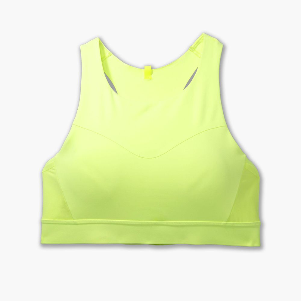 Green Brooks Womens 3 Pocket Sports Bra | WJE-687345