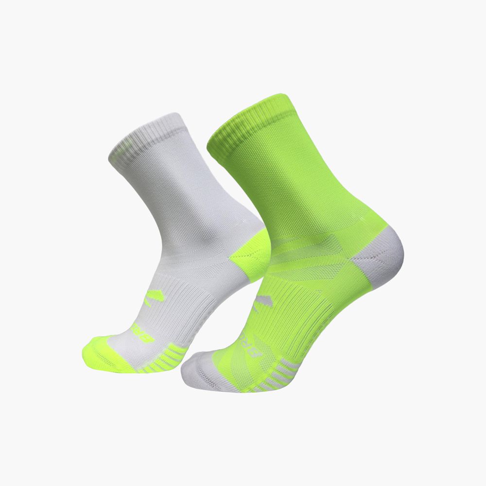 Green Brooks Womens Ghost Lite Crew 2-Pack Socks | BPG-182056