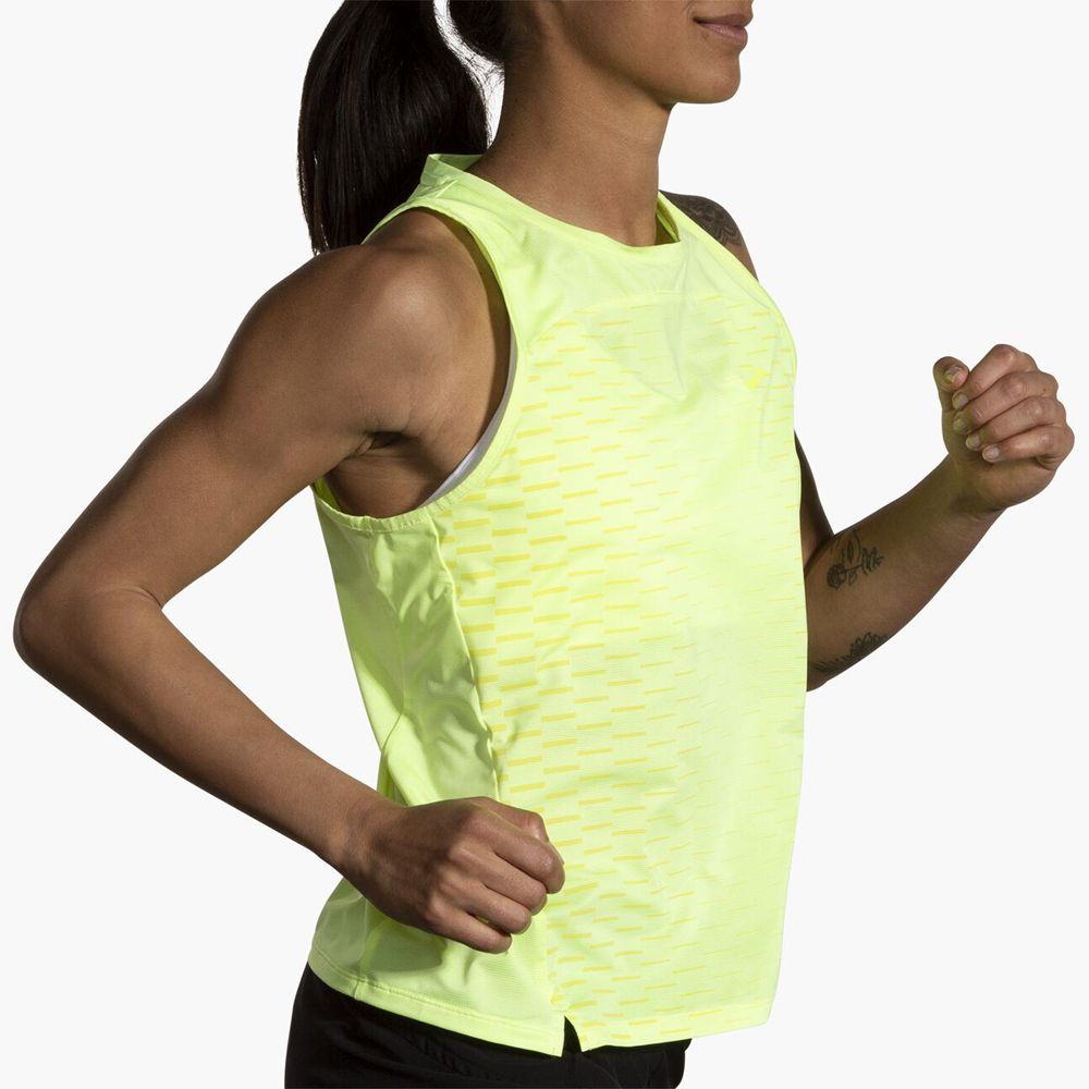 Green Brooks Womens Sprint Free 2.0 Tank Top | SVP-950268