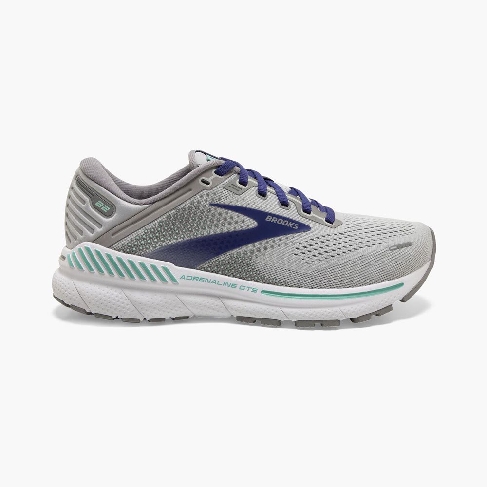 Grey Brooks Womens Adrenaline GTS 22 Sports Shoes | PIJ-253968