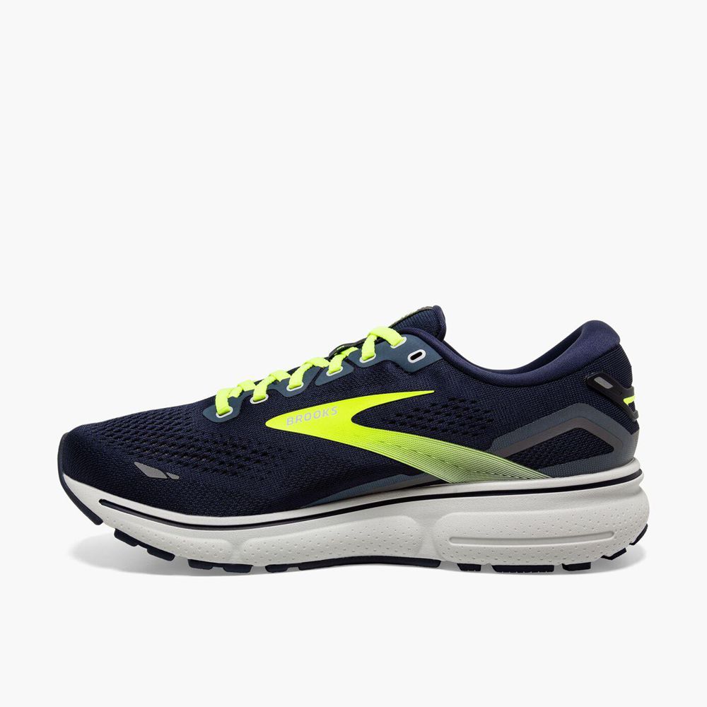 Navy Brooks Mens Ghost 15 Sports Shoes | TPV-348597