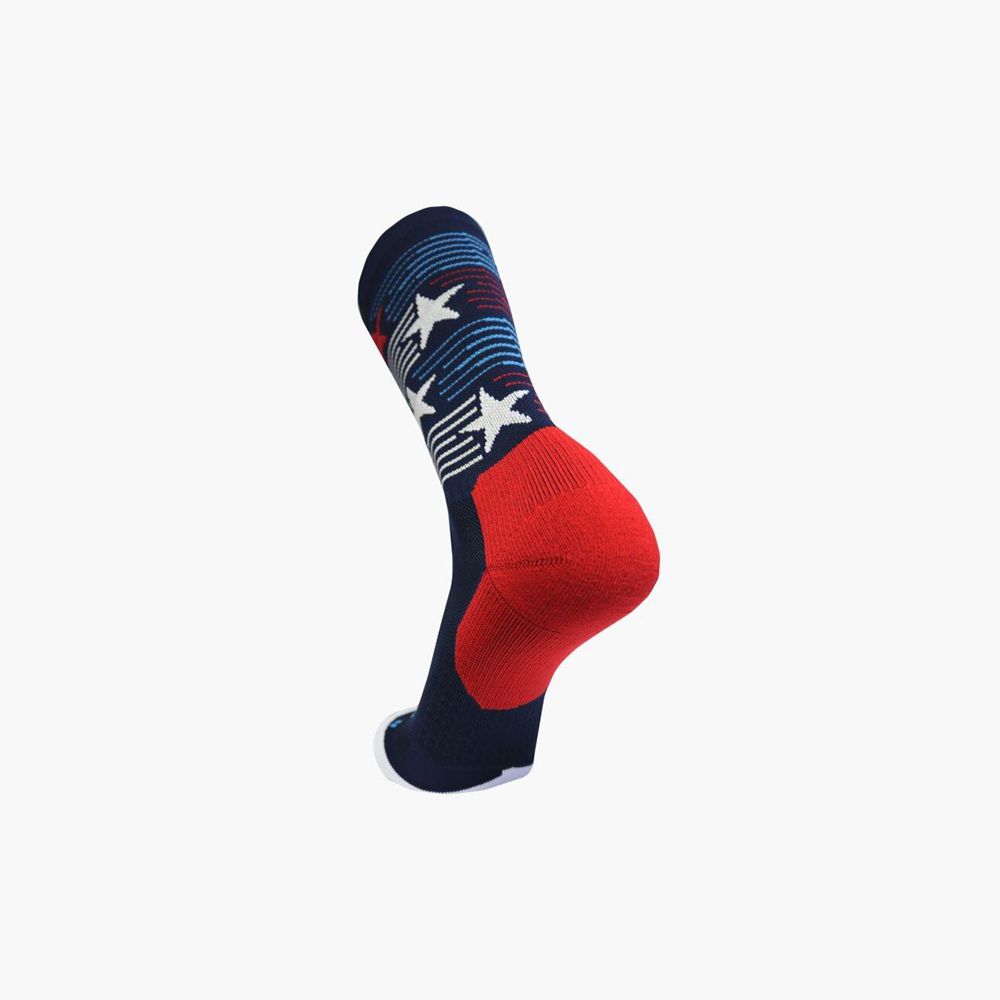 Navy Brooks Mens Ghost Lite Crew Socks | NLP-640783