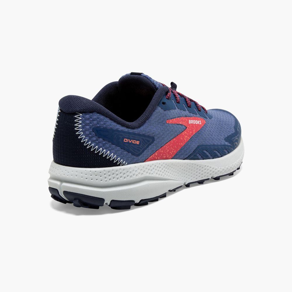 Navy Brooks Womens Divide 4 Running Shoes | ZBY-417530