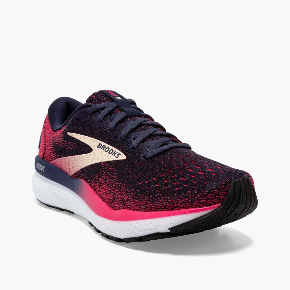 Navy Brooks Womens Ghost 16 Sports Shoes | MKH-673418