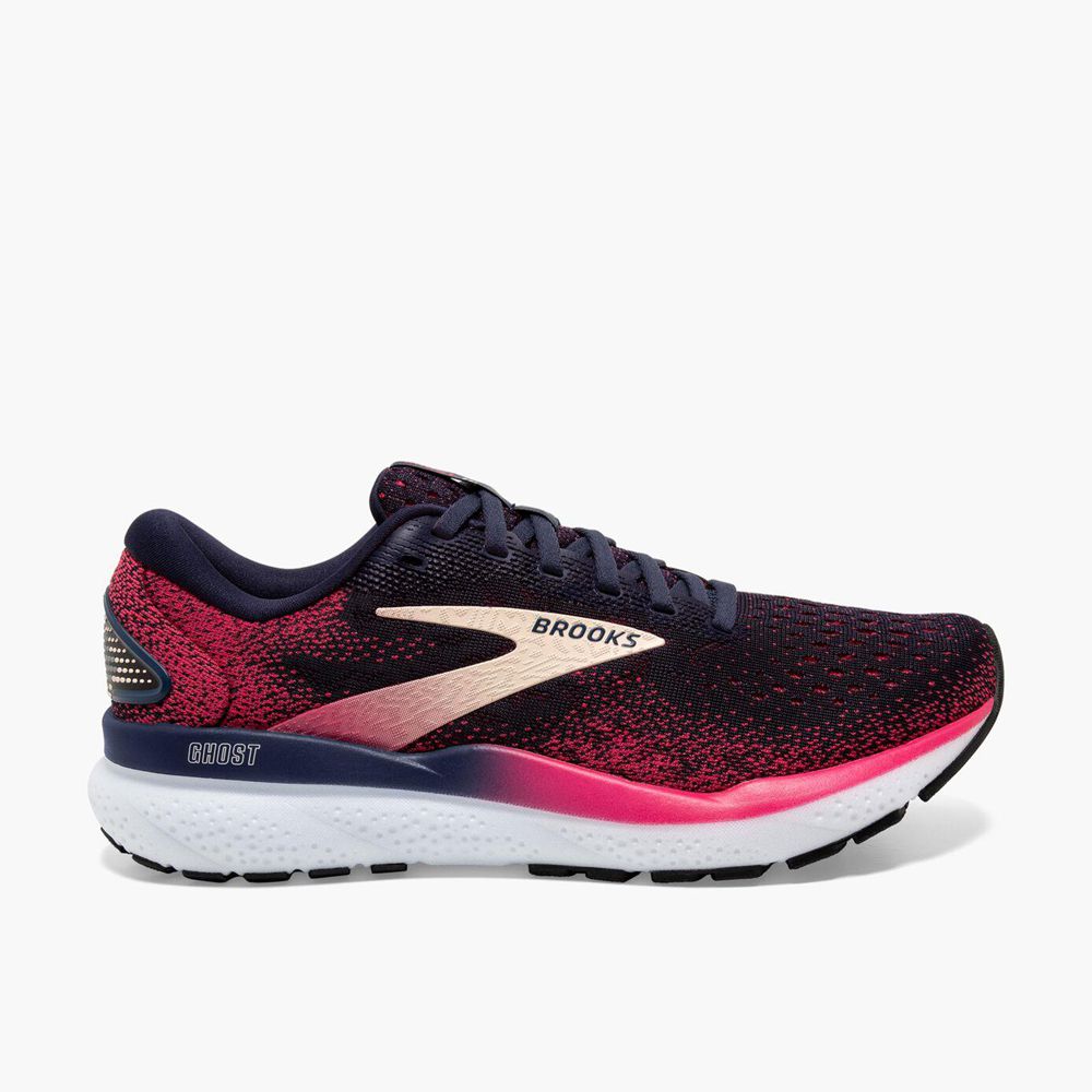 Navy Brooks Womens Ghost 16 Sports Shoes | MKH-673418