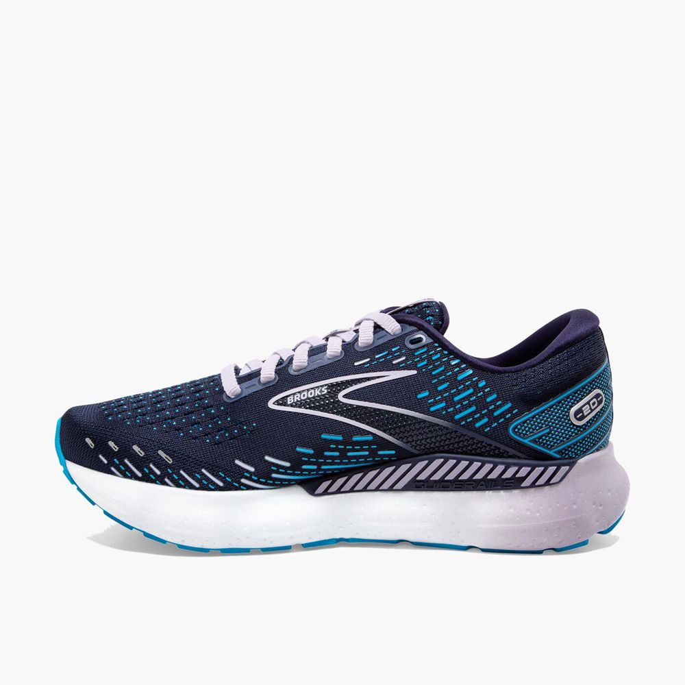 Navy Brooks Womens Glycerin GTS 20 Running Shoes | RLZ-158496