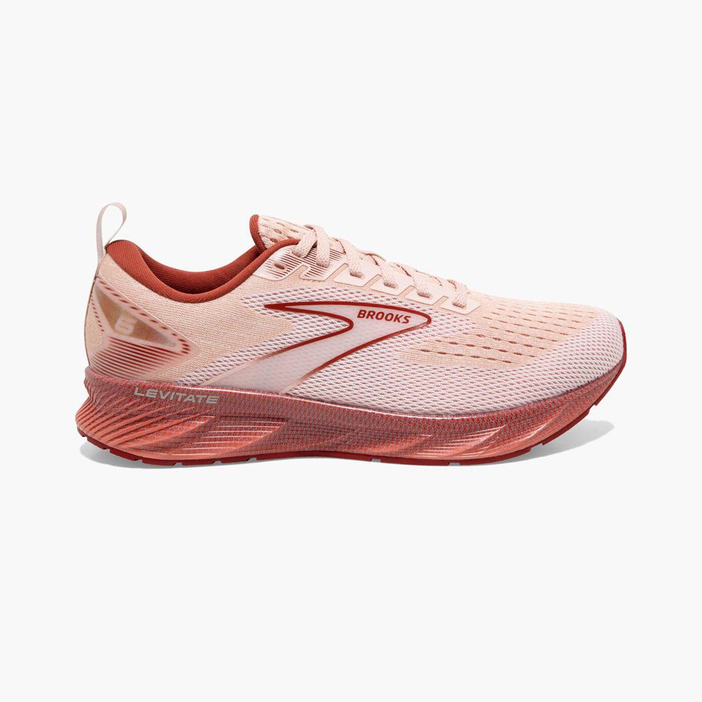 Pink Brooks Womens Levitate 6 Sports Shoes | SIM-185329