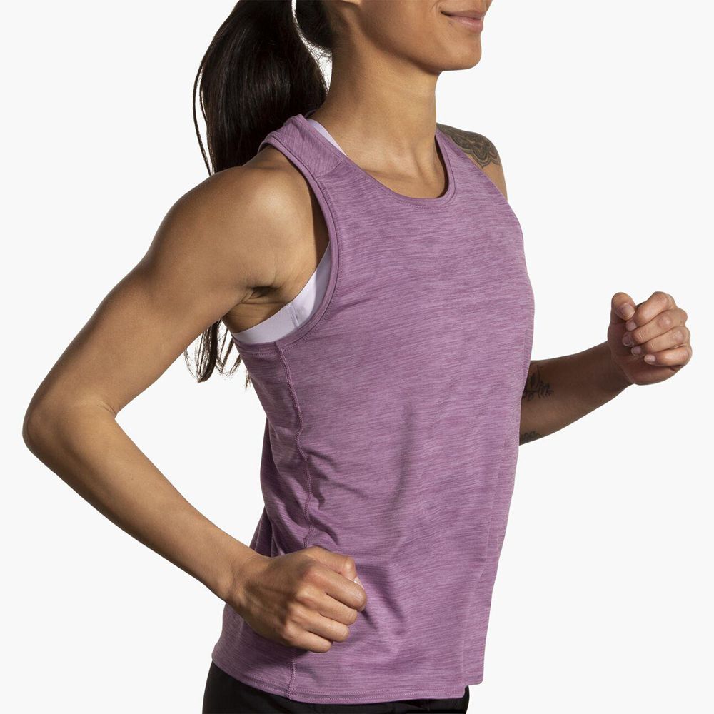 Purple Brooks Womens Luxe Tank Top | JBT-120496