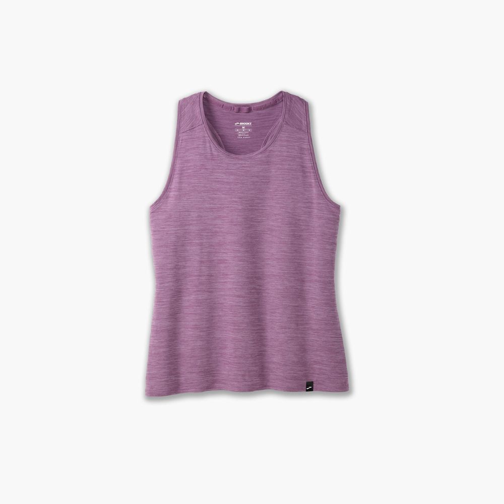 Purple Brooks Womens Luxe Tank Top | JBT-120496