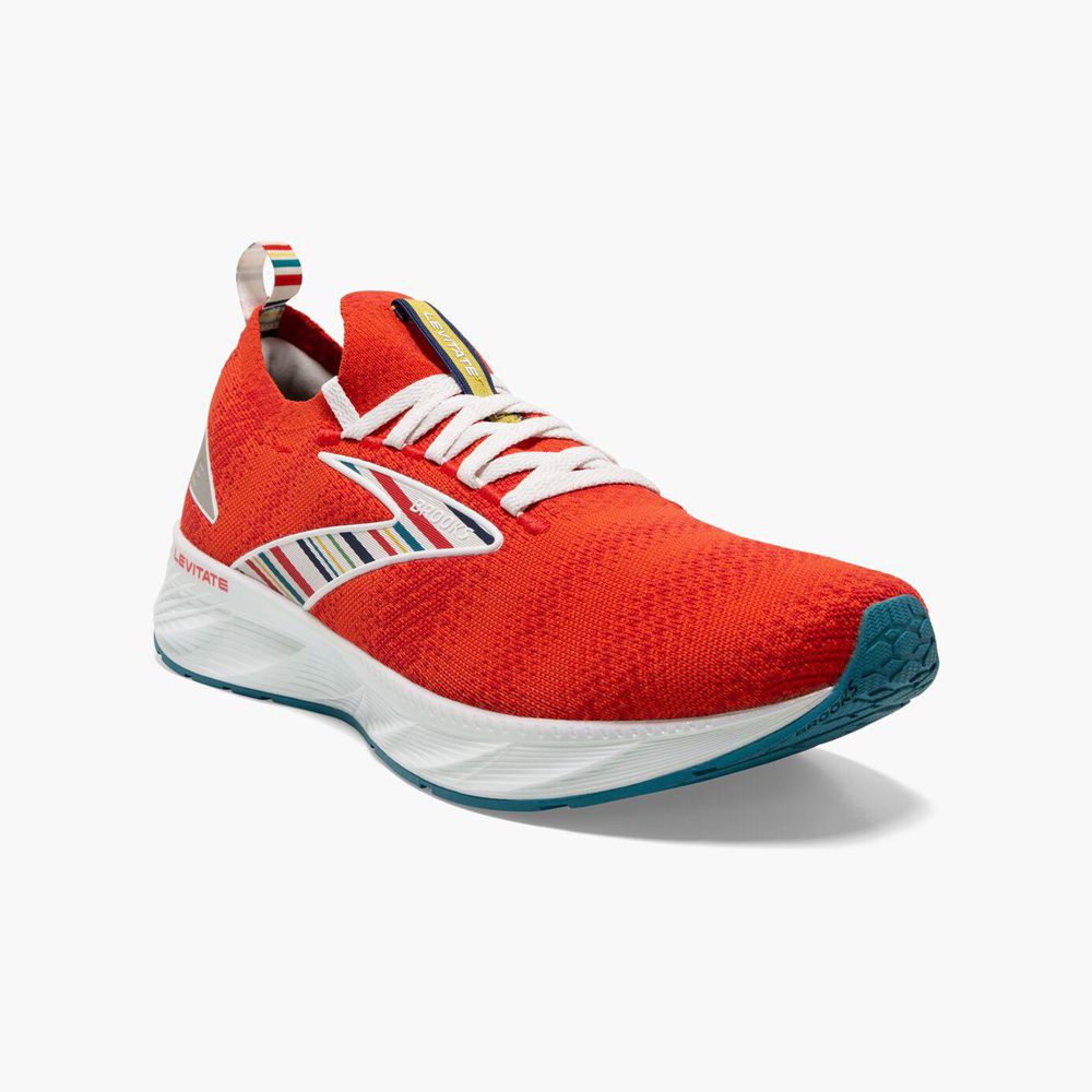 Red Brooks Womens Levitate StealthFit 6 Sports Shoes | ICO-562874