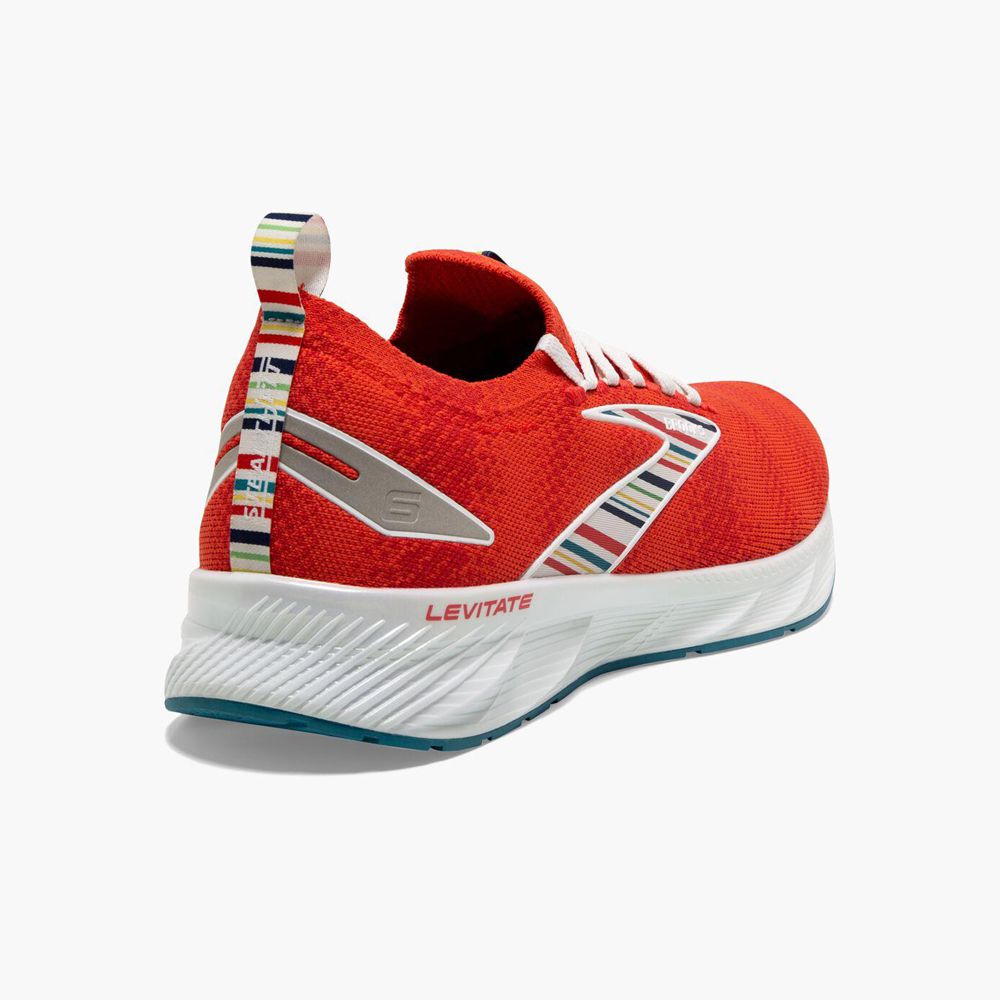 Red Brooks Womens Levitate StealthFit 6 Sports Shoes | ICO-562874