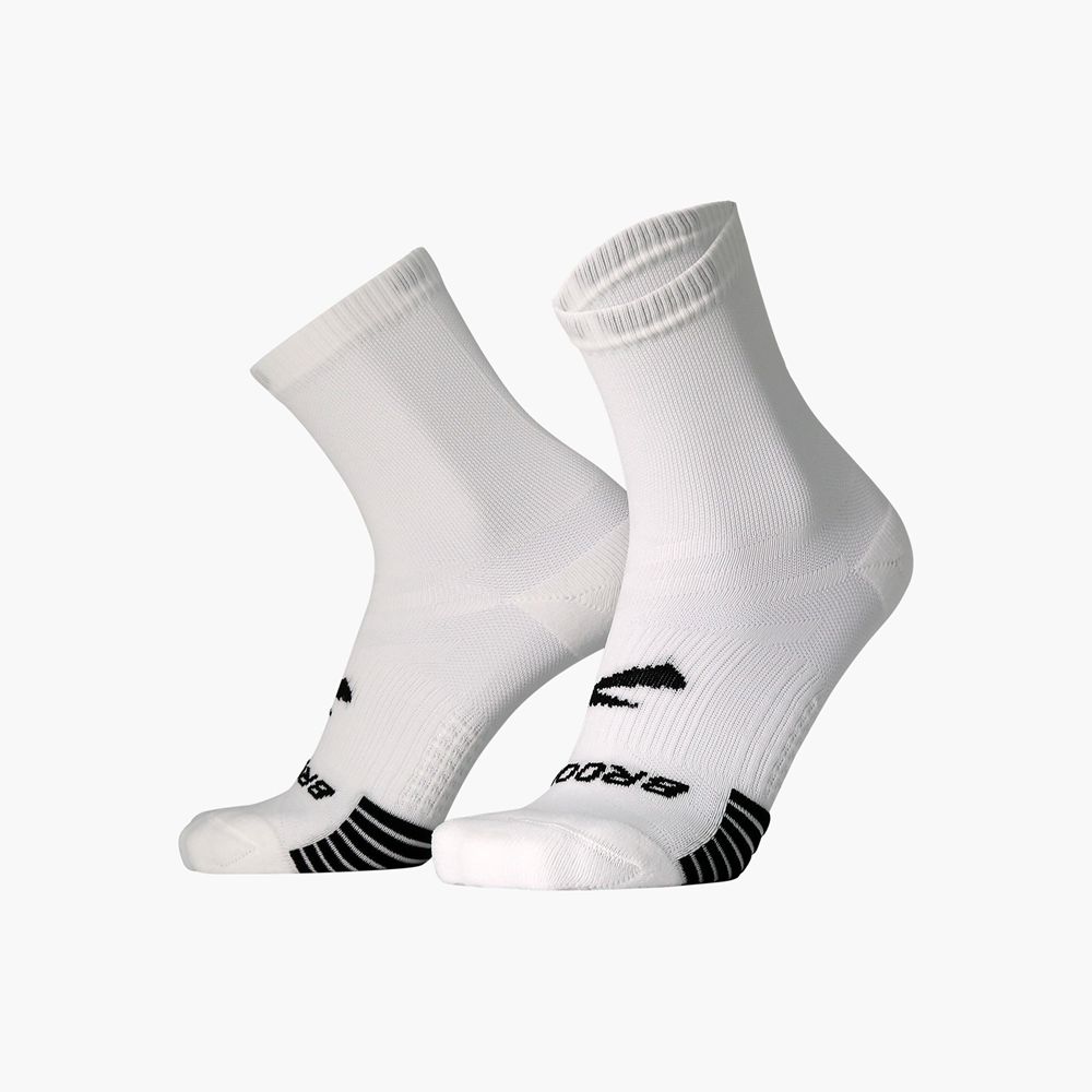 White Brooks Mens Ghost Lite Crew 2-Pack Socks | XSC-579803