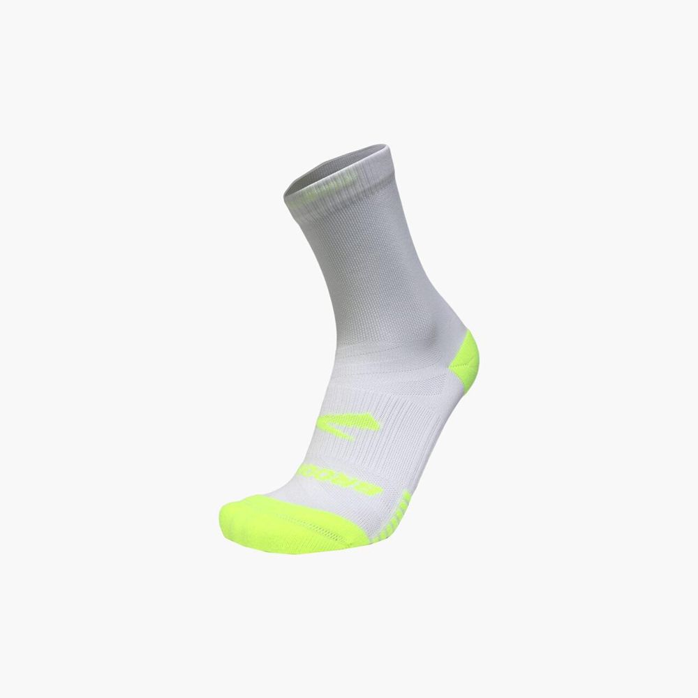 White Brooks Mens Ghost Lite Crew 2-Pack Socks | TYE-961243