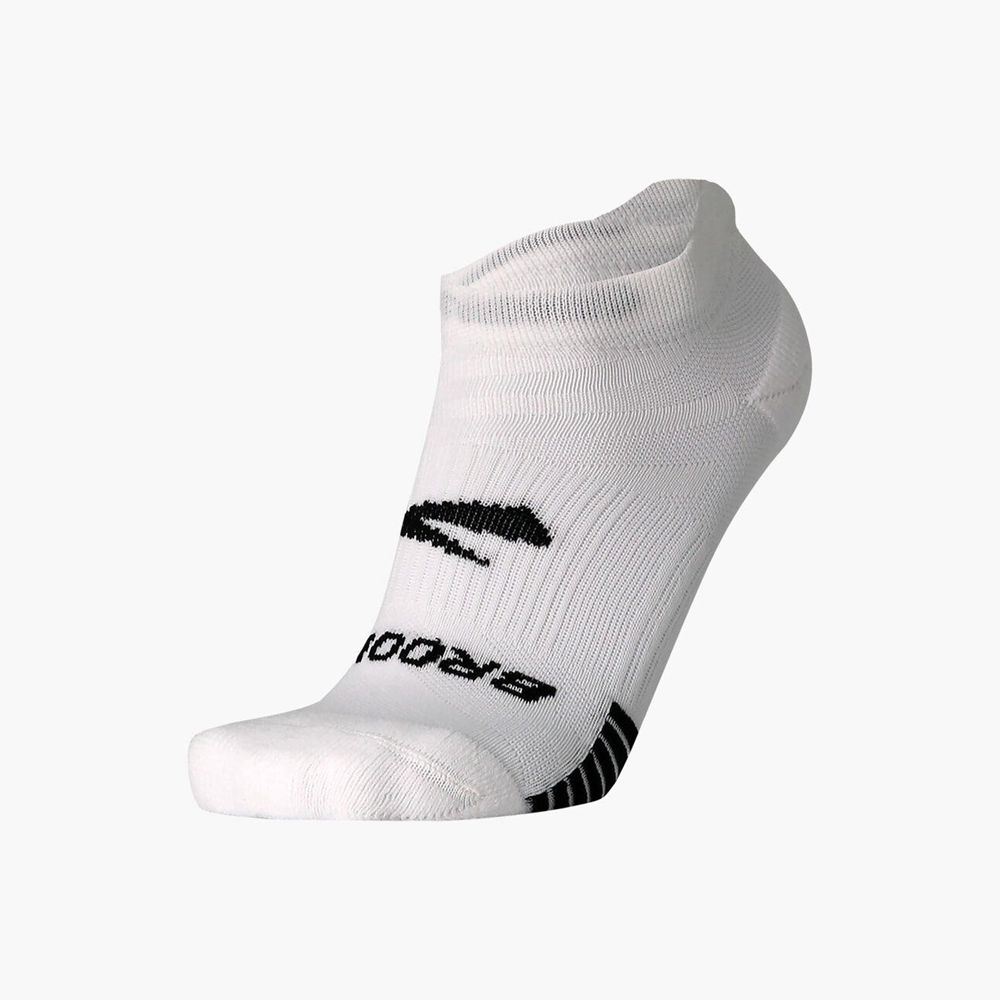 White Brooks Mens Ghost Lite No Show 2-Pack Socks | CDE-702591