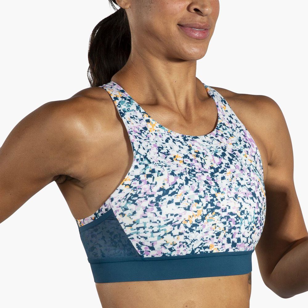 White Brooks Womens 3 Pocket Sports Bra | OSU-570489