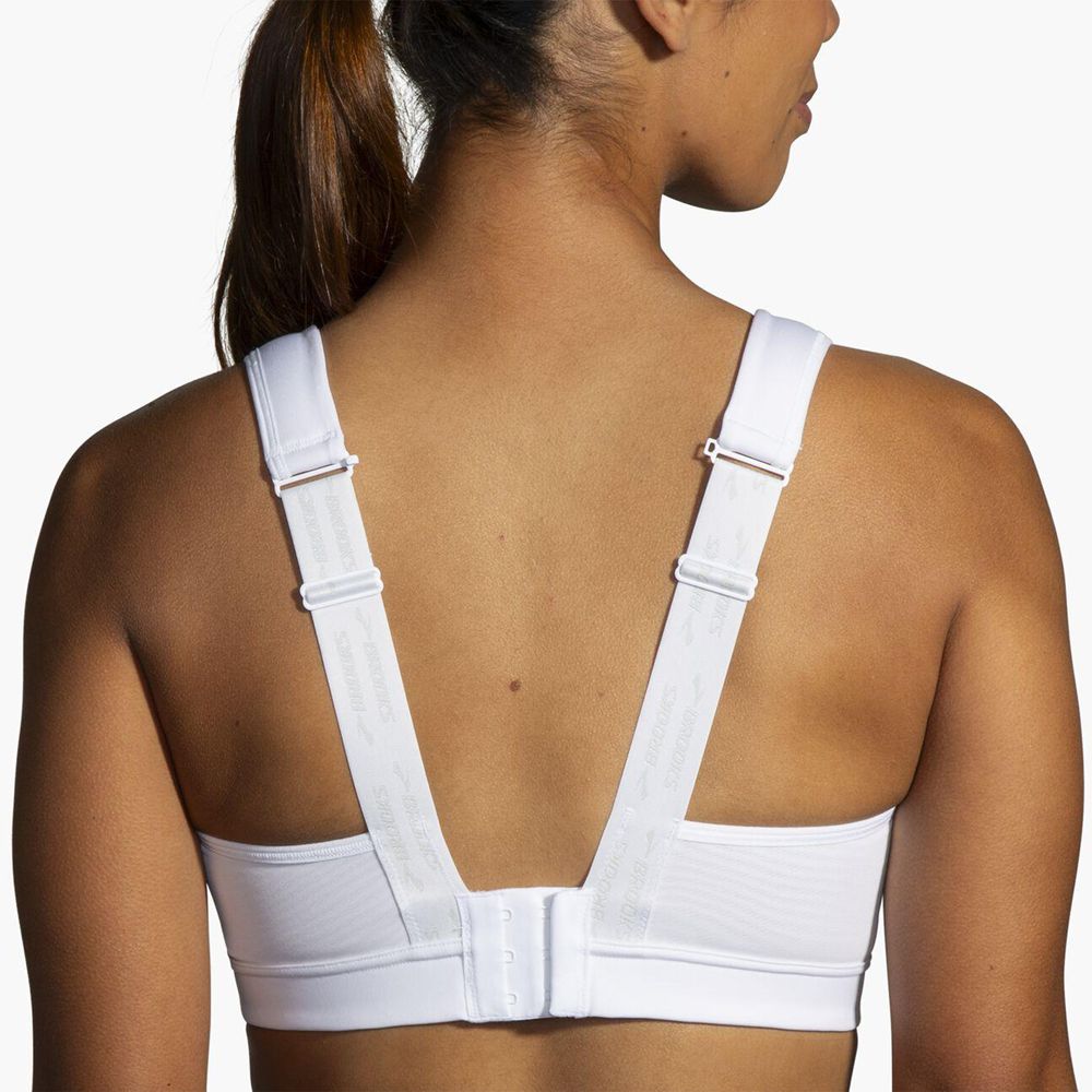 White Brooks Womens Convertible 2.0 Sports Bra | JVC-568132