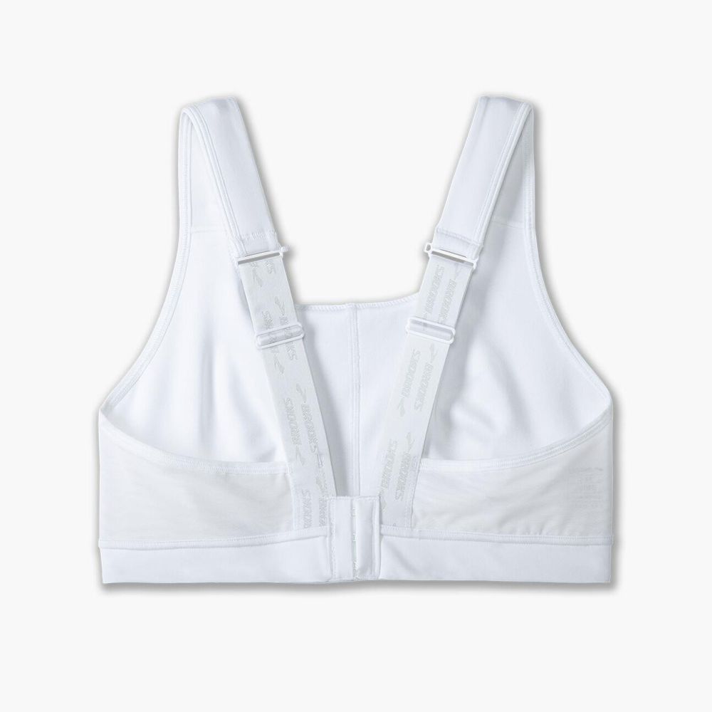 White Brooks Womens Convertible 2.0 Sports Bra | JVC-568132