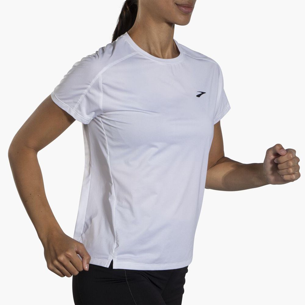 White Brooks Womens Sprint Free Short Sleeve 2.0 T-Shirt | JUC-135260